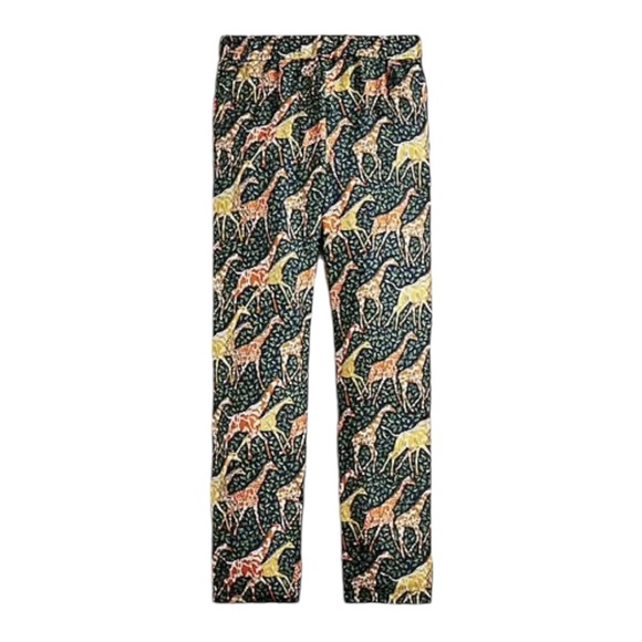 J. Crew Collection Pull-On Silk Twill Cropped Pants in Giraffes Print - 4 - Picture 5 of 16